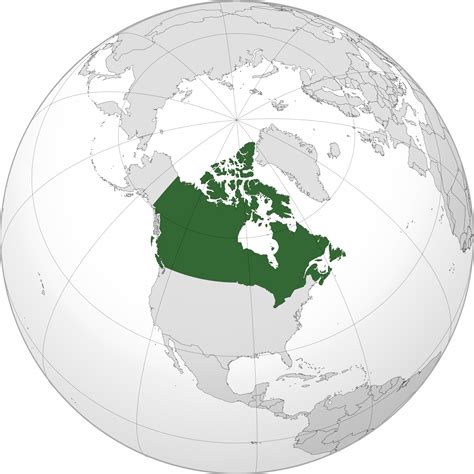 Location Of The Canada In The World Map
