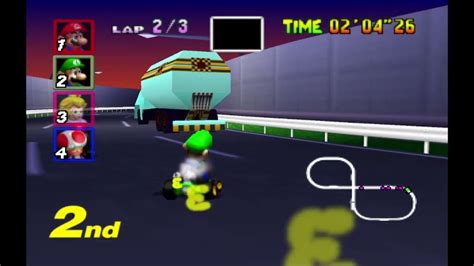 Mario Kart 64 Toads Turnpike 100cc Luigi Youtube