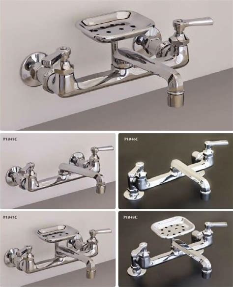 A kitchen faucet or shouldn't be an afterthought since the sink is where a meal starts. Wall mount faucet for a kitchen sink -- handsome design ...