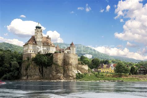 The Stunning Schonbuhel Castle Sits Above The Danube River Along The