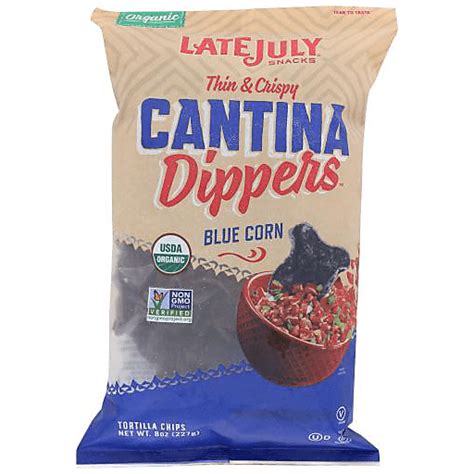 Late July Snacks Tortilla Chips Cantina Dippers Blue Corn Tortilla Langenstein S