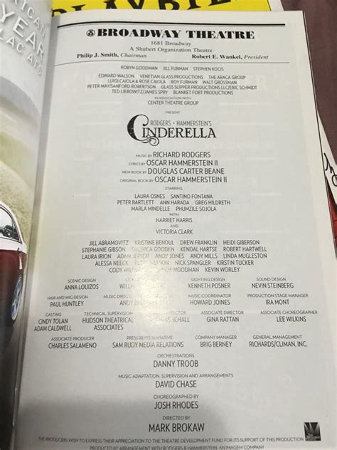 Original Broadway Cast Cinderella Playbill 1802300240