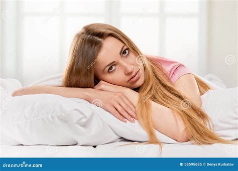 Pleasure In The Bed Stock Image Image Of Female Indoors 58595685