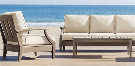 Featuring a chunky track arm, the cloud sofa is an unpretentious take on the designer sofa. Santa Monica Weathered Teak | Restoration Hardware, sofa ...