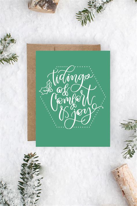 Comfort And Joy Christmas Card Diy Holiday Cards Joy Christmas Card