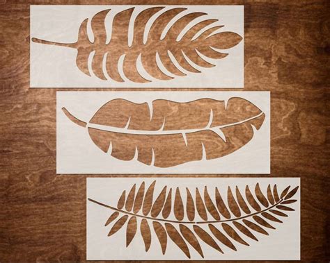 Leaf Stencils Tropical And Palm Leaf Stencils Reusable Large Wall