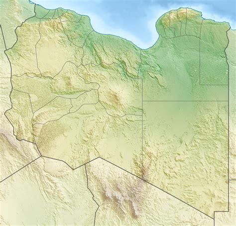 Libye - topographique • Carte • PopulationData.net