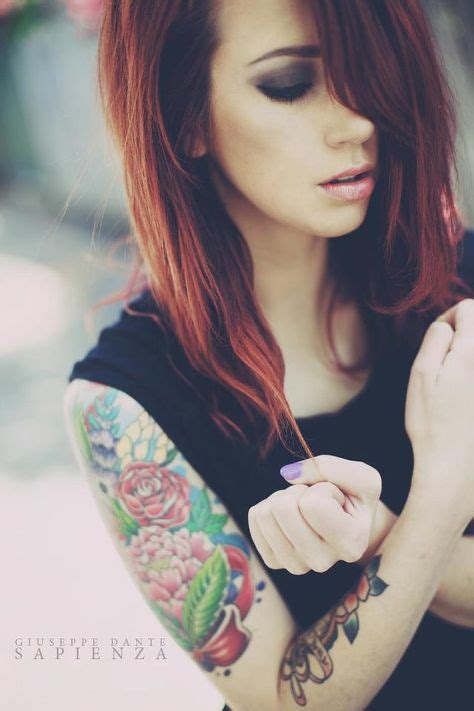 Floral Half Sleeve Red Hair Tattoos Beauty Tattoos Irezumi Tattoos
