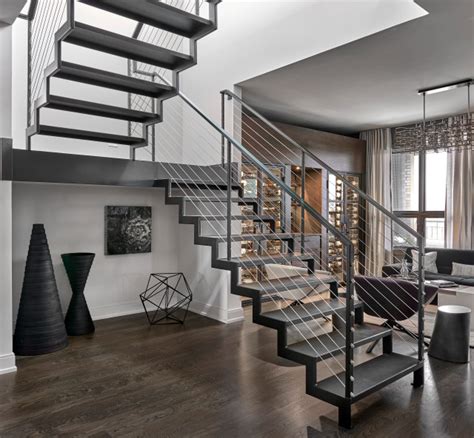 Urban Penthouse Staircase Contemporary Staircase Chicago By