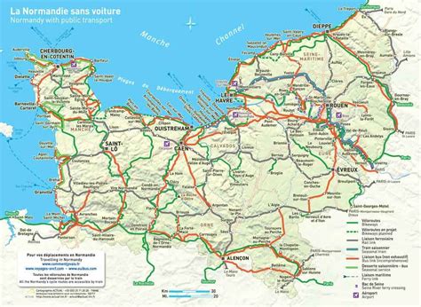 Map of Normandy © Actual 2015 | Normandy map, Tourist map ...