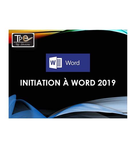 Support De Formation Word 2019 Pour Formateur