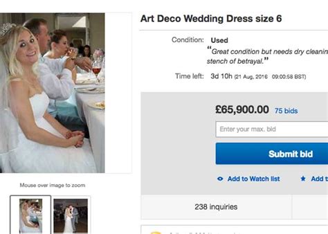 jilted wife sells wedding dress on ebay and blasts ex husband divorce court