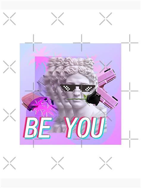 Be You Glitch Greek Statue Retrowave Synthwave Vaporwave Aesthetic