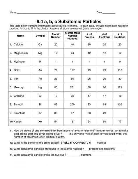 The atomic structure helps a lot in understanding the meaning of different terms such as atomic mass, atomic radius, size of an atom, electronic. Atomic Structure Practice Worksheet Answers Printables ...
