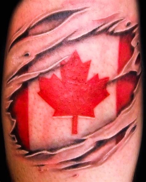 Canadian Maple Leaf Flag Tattoo Maple Leaf Flag Canadian Maple Leaf