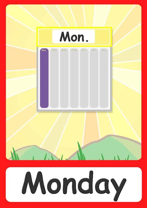 Days Of The Week Flashcards Free Printable Flashcards And Posters