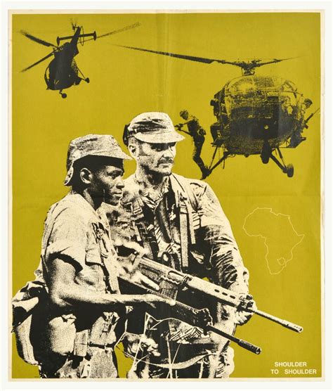 At Auction Propaganda Poster Shoulder To Shoulder Rhodesia Zimbabwe