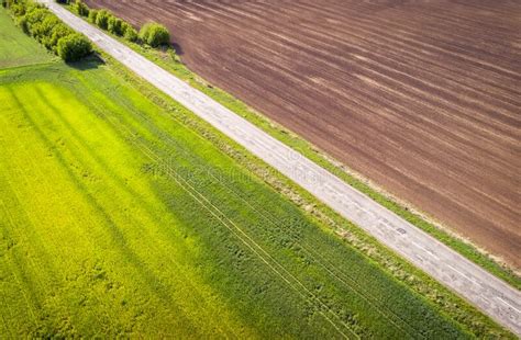 Natural Grass Texture Aerial View Of Agricultural Field Stock Image
