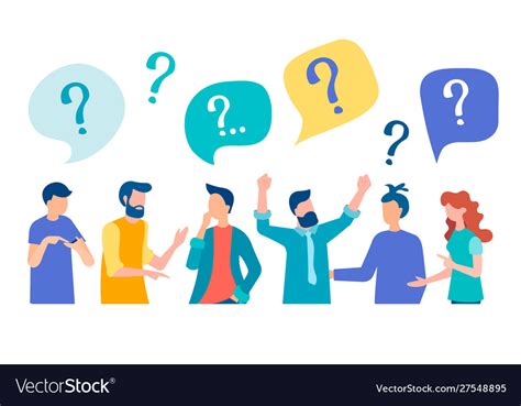 Questions And Discussion In Search An Answer Vector Image
