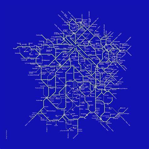 Transitmaps “ Historical Map French Sncf Rail Network 1976 By Rudi