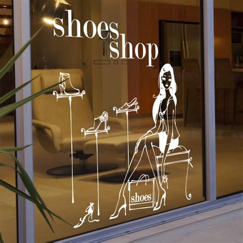 Customize Lady Clothes Shop Store Glass Pattern Decals Sticker Wall