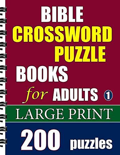 9781090454737 Bible Crossword Puzzle Books For Adults Large Print 1