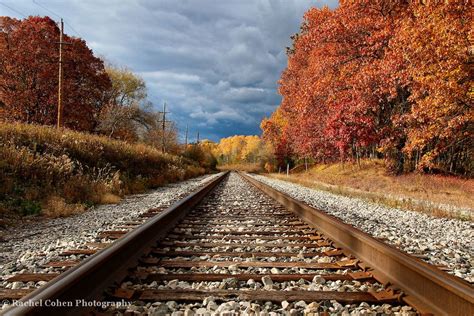 Train Tracks And Fall Foliage Rachel Cohen Photography Fall Foliage
