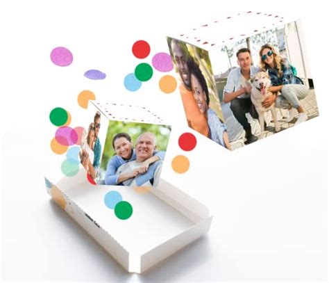 Custom Card With Photos Exploding Card Surprise Confetti Bomb