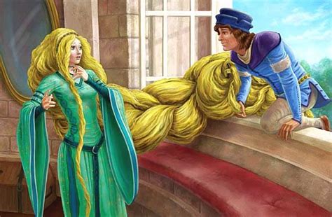 rapunzel and her prince fairytale illustration fairy tales german fairy tales