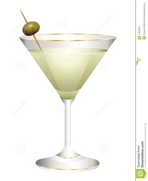 Glass With A Cocktail And Olives Stock Vector Illustration Of Drop Party 17853120