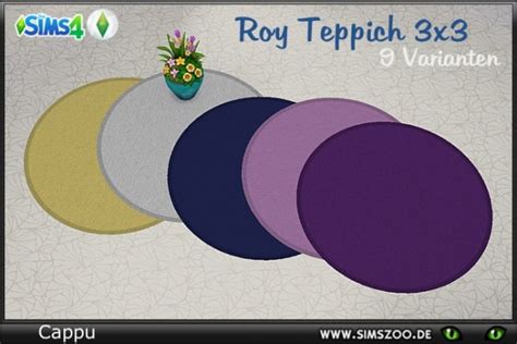 Blackys Sims 4 Zoo Round Rugs 3x3 By Cappu • Sims 4 Downloads