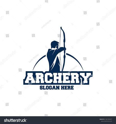 Archer Logo Designs Concept Archery Silhouette Stock Vector Royalty