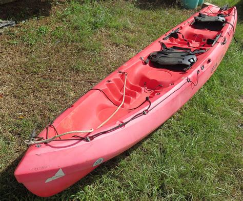 Ocean Kayak Zest Two Exp Red Tandem 2 Person Expedition Kayak W Rudder