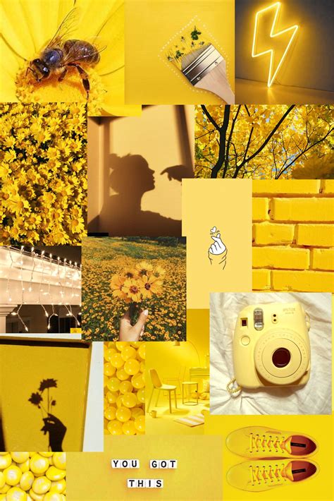 Aesthetic Yellow Collage Home Of Wallpapers
