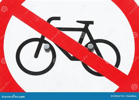 Sign No Parking Bicycle Stock Photo Image Of Pictogram 95962710
