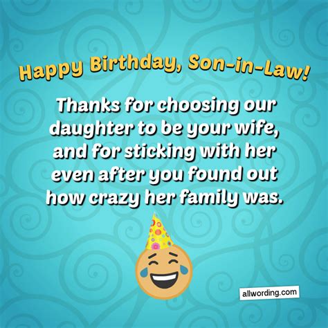 Funny Son In Law Birthday Quotes Best Quotes Hd Blog