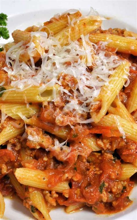 Penne With Meat Sauce Recipe Flavorite