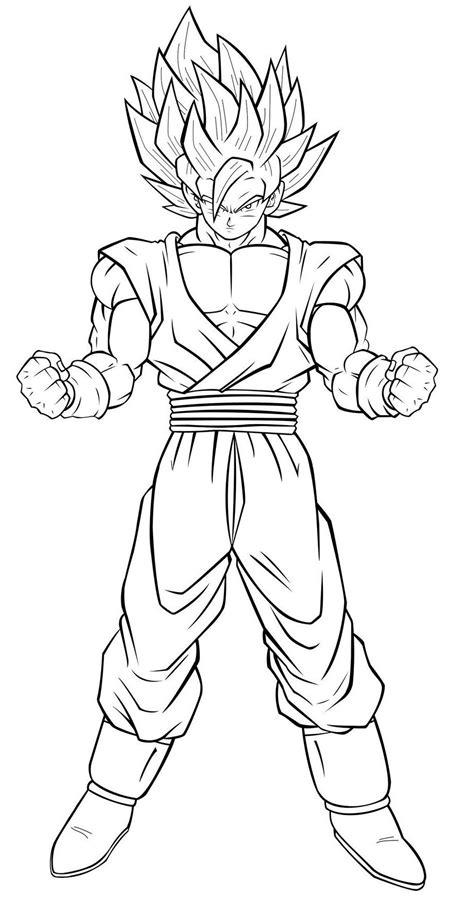 Coloriage Dragon Ball Z Sangoku Super Sayen 3 Superhero Coloring