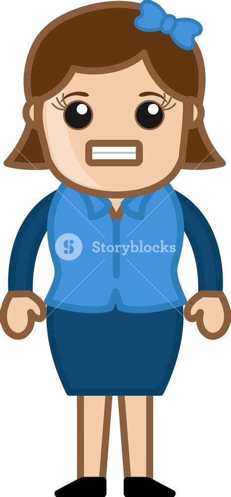 Annoying Woman Business Cartoon Character Vector Royalty Free Stock
