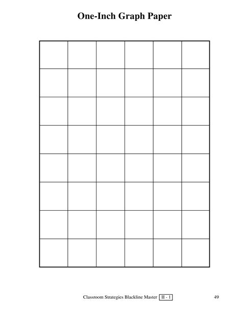 Large Graph Paper 1 Inch Squares Templates At