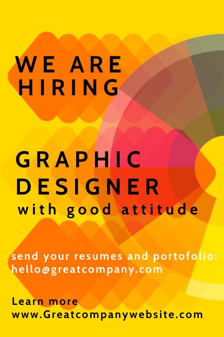 We Are Hiring Graphic Designer Poster Template Postermywall