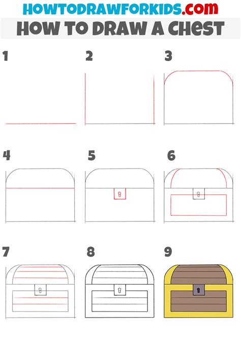 How To Draw A Chest Easy Drawing Tutorial For Kids