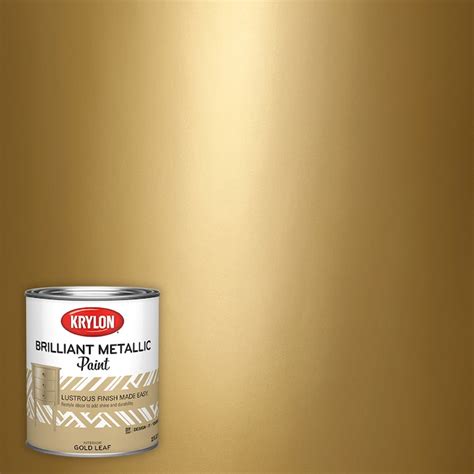 Krylon Gold Leaf Latex Metallic Paint 1 Quart In The Craft Paint