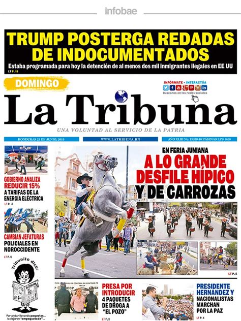 La Tribuna Honduras 23 De Junio De 2019