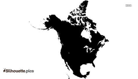 North America Map Silhouette Vector Clipart Images Pictures