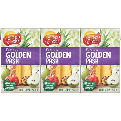 Golden Circle Fruit Drinks Lunch Box Poppers Multipack Golden Pash