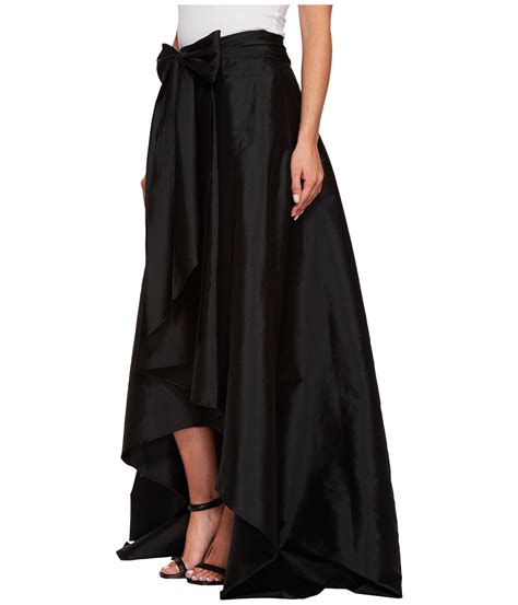 Adrianna Papell Satin High Low Ball Skirt Black Womens Skirt Lyst