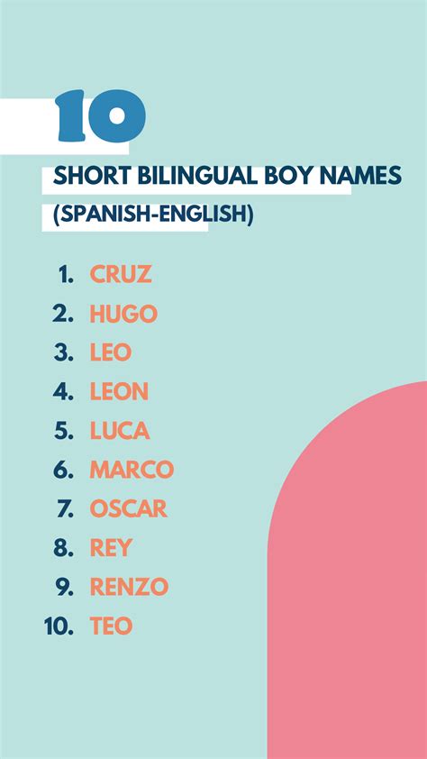 Bilingual Boy Names Names That Work In Spanish English Studio Diy