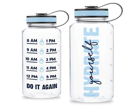 Hydrate Yourself Svg Water Bottle Decal Hourly Water Etsy