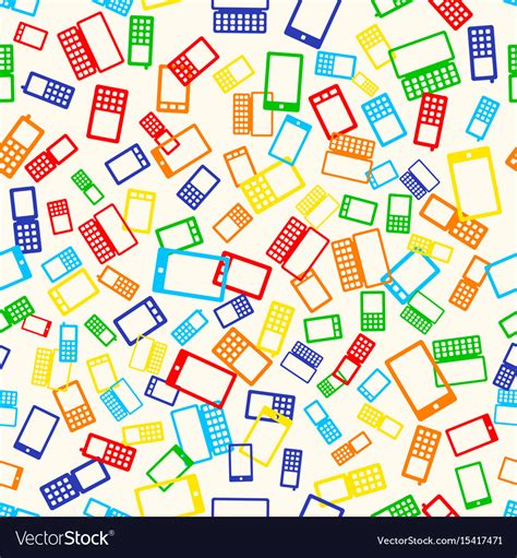 Seamless Pattern Phone Royalty Free Vector Image